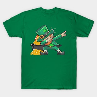 St Patrick's Day Dabbing Leprechaun T-Shirt